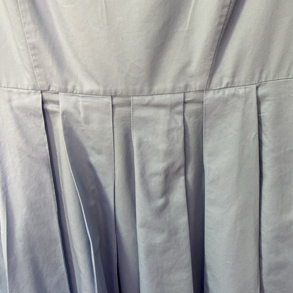 ANN TAYLOR Light Blue Cotton Sleeveless Dress Sz 4 - Picture 4 of 13